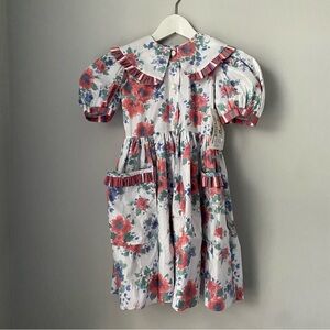 NWT NEW Vintage Three Blind Mice kids girls ruffle floral watercolor dress 4